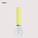 Suspension design LED en tube de couleur