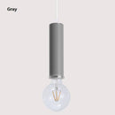 Suspension design LED en tube de couleur