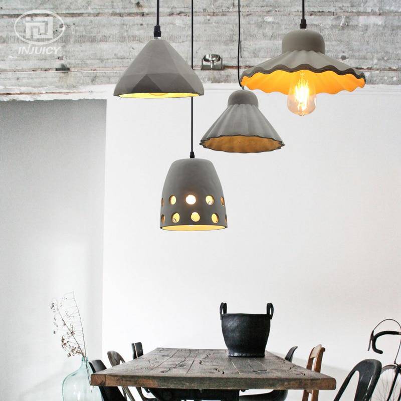 Suspension design en résine style ciment de plusieurs formes Loft - vue 9 sur 9