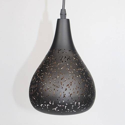 Suspension LED noir Etching - vue 8 sur 11