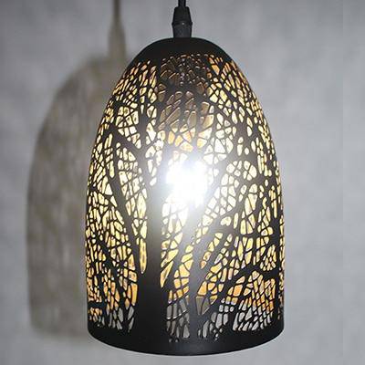 Suspension LED noir Etching - vue 11 sur 11