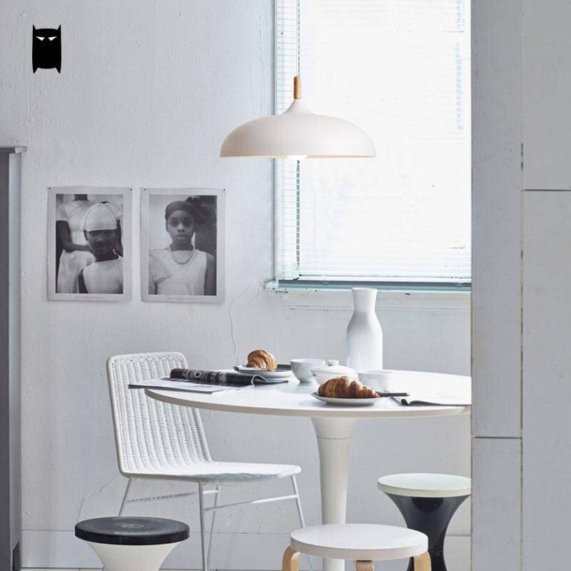 Suspension design LED avec abat-jour arrondi en métal style Sun