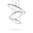 Lustre design avec plusieurs cercles chromés entrelacés Rings