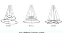 Lustre design avec plusieurs cercles chromés entrelacés Rings