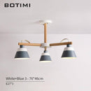 Lustre LED en bois acec abat-jour Nordic