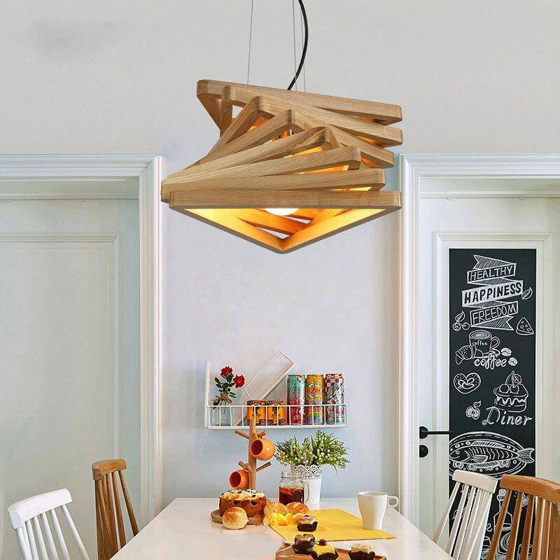 Lustre design triangles en bois Fruit - vue 9 sur 8