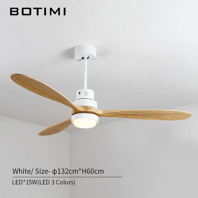 Ventilateur de plafond LED Modern à base colorée