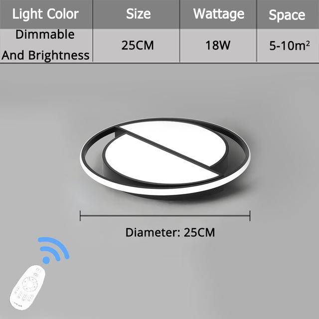 Plafonnier design LED demis-cercle décalés dans cercle Home - vue 3 sur 5