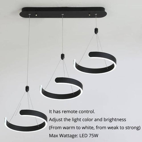 Suspension design LED cercle ouvert Hanging