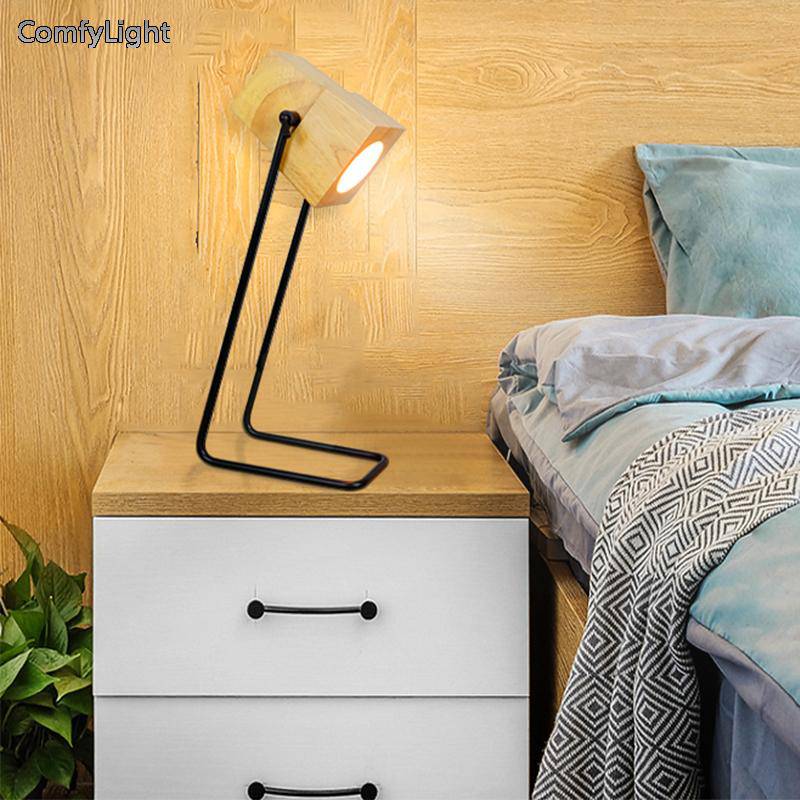 Lampe de bureau ou de chevet en bois ajustable Wood - vue 4 sur 5