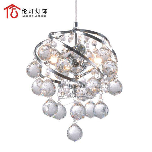 Suspension design moderne en cristal et boules - vue 5 sur 5