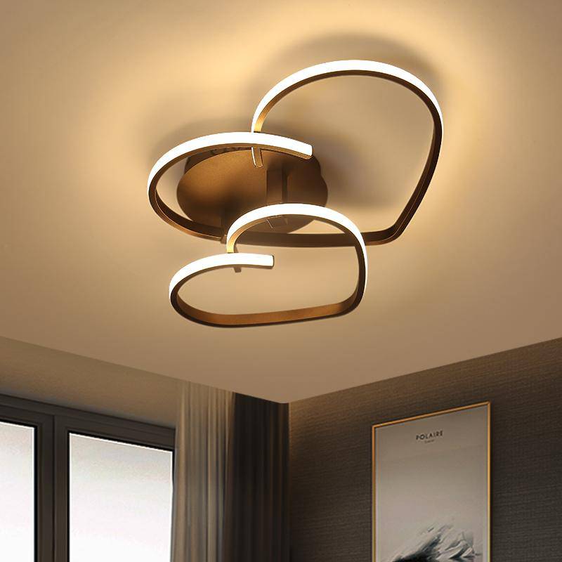 Plafonnier moderne design à LED en forme de coeur - vue 4 sur 5
