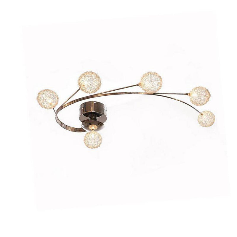 Plafonnier LED chromé avec boules