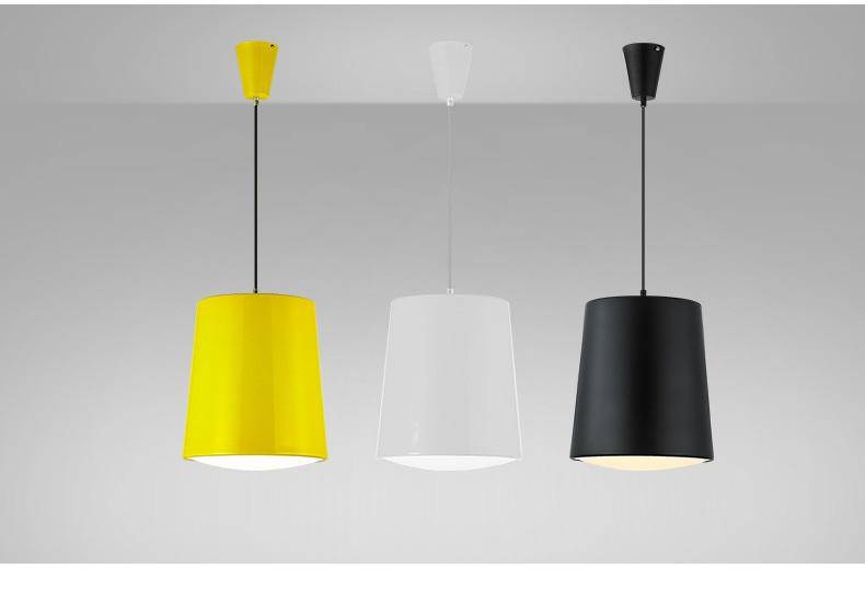 Suspension moderne LED cylindre en aluminium de couleur - vue 8 sur 8