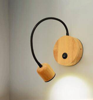 Applique murale 3W dirigeable en bois - vue 8 sur 8