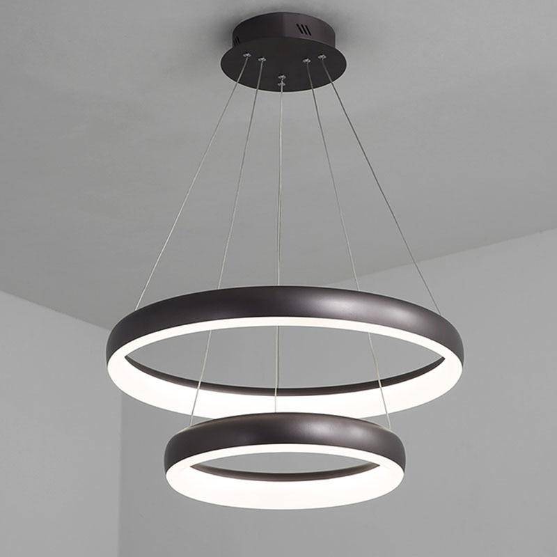 Lustre design LED avec anneaux arrondis - vue 6 sur 5