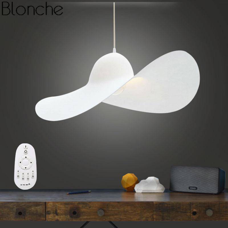 Suspension design LED blanche ondulée Hat - vue 6 sur 5