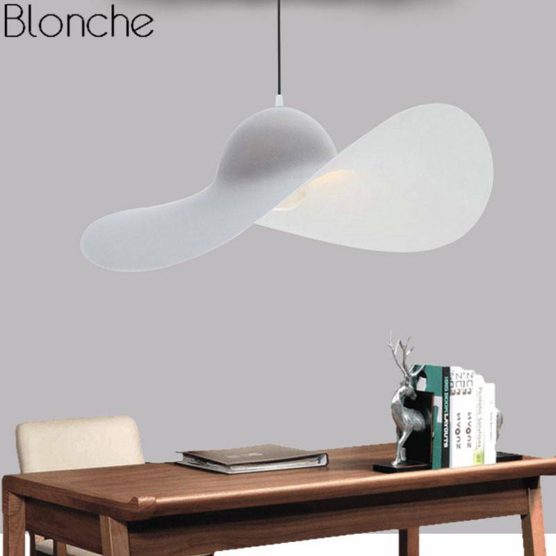 Suspension design LED blanche ondulée Hat - vue 4 sur 5