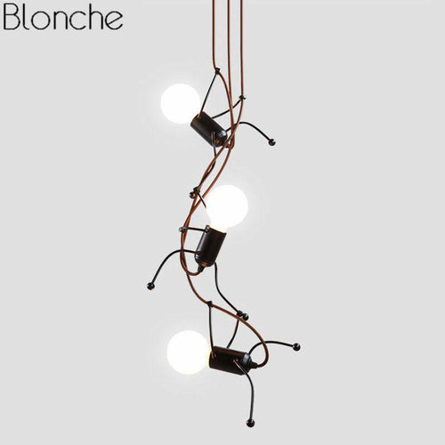Suspension en forme de bonhomme noir