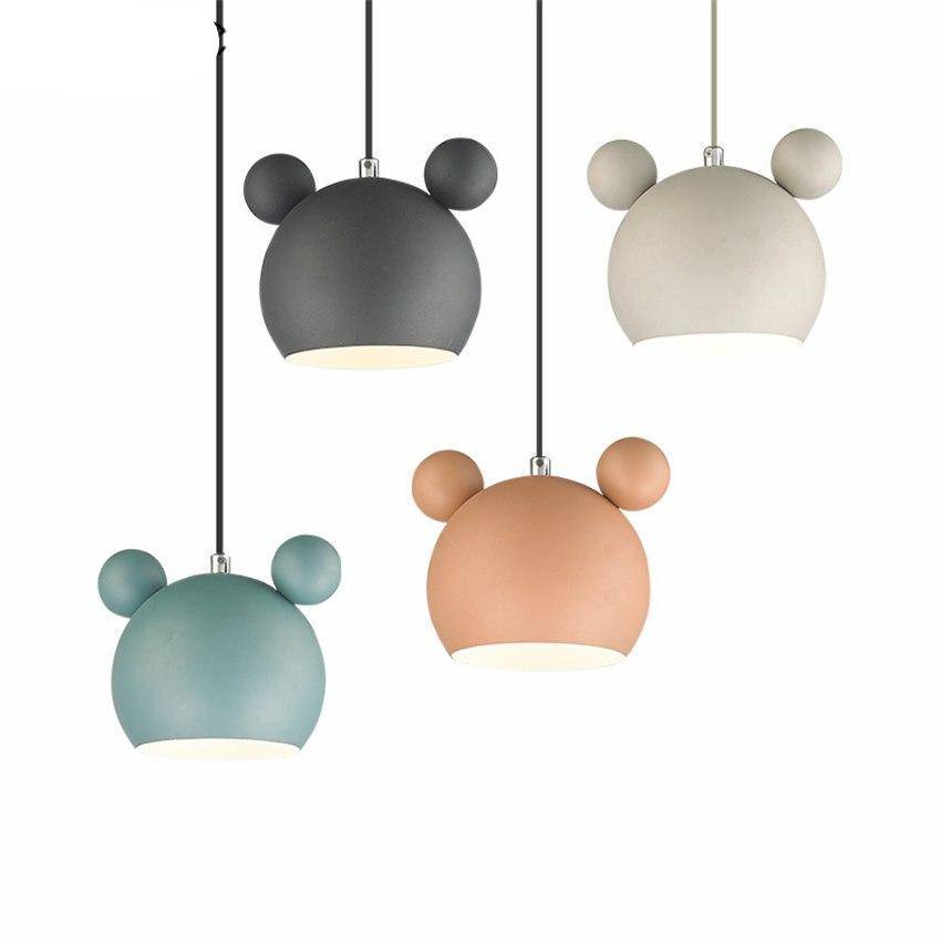 Suspension design à LED en forme de Mickey Mouse coloré - vue 8 sur 11