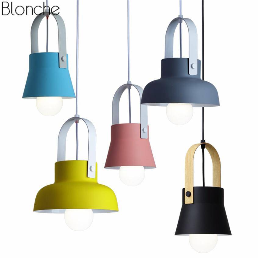 Suspension design en métal à LED Macaron - vue 19 sur 19