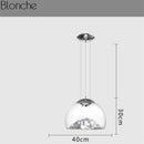 Suspension design à LED en verre Iceberg (or ou argent)