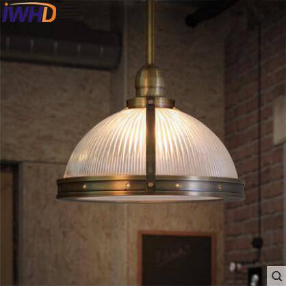 Suspension LED en verre et métal doré Vintage - vue 3 sur 4