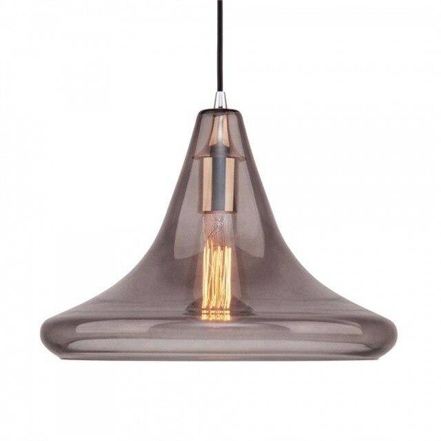 Suspension design en verre triangulaire à LED - vue 6 sur 6