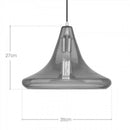 Suspension design en verre triangulaire à LED