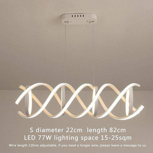 Suspension design LED en spirale Bwart