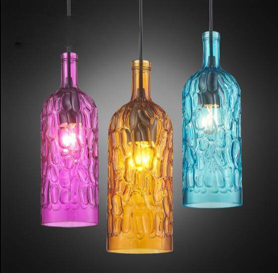 Suspension LED en verre moderne - vue 3 sur 8