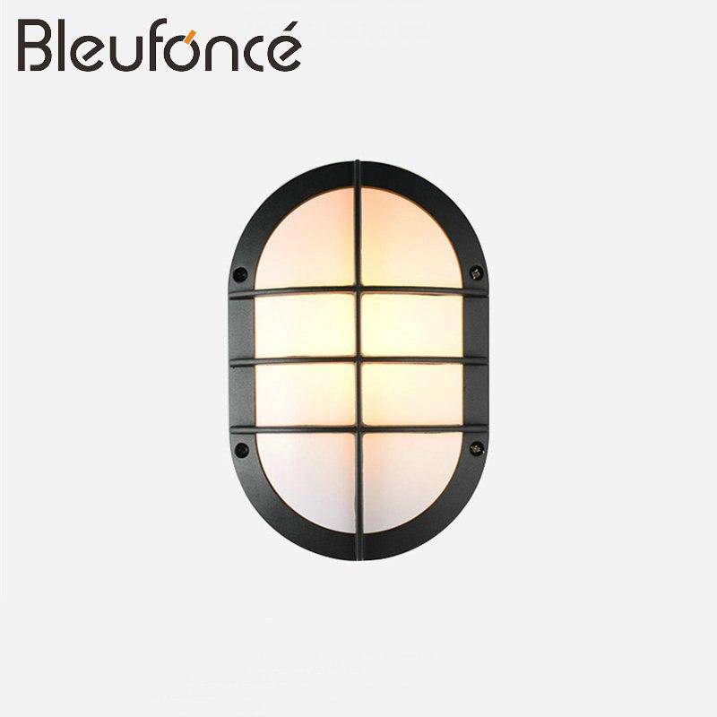 Applique extérieur LED moderne ovale à grille - vue 4 sur 4
