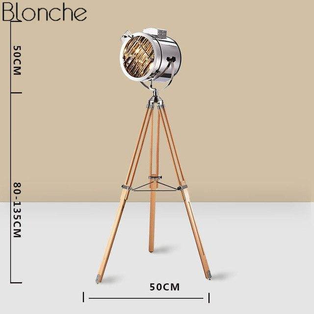 Lampadaire LED projecteur en métal tripode - vue 6 sur 10