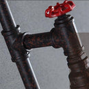 Industrielle LED-Wandleuchte aus schwarzem und rotem Metall Pekoso