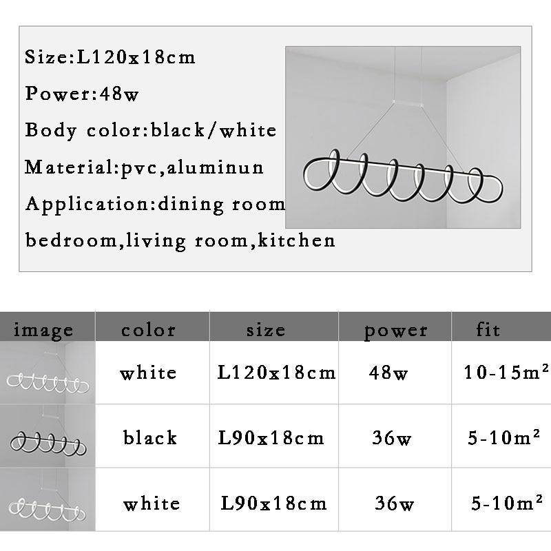 Lustre design LED en spirale suspendu Acrylic - vue 6 sur 6
