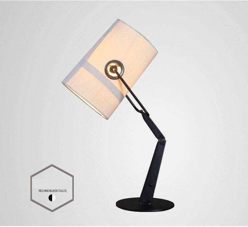 Lampe de bureau design ajustable et abat-jour en tissu Italy