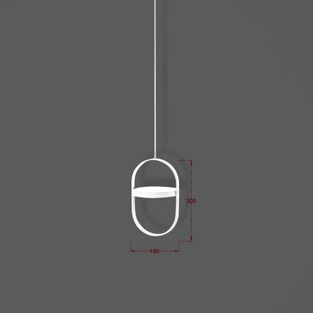 Suspension design lampe ronde ajustable encerclée Line - vue 10 sur 12