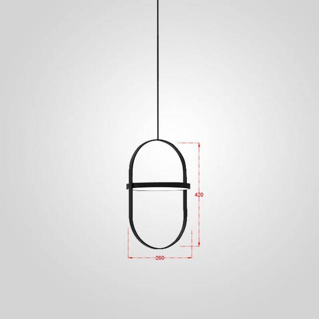 Suspension design lampe ronde ajustable encerclée Line - vue 12 sur 12