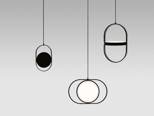 Suspension design lampe ronde ajustable encerclée Line