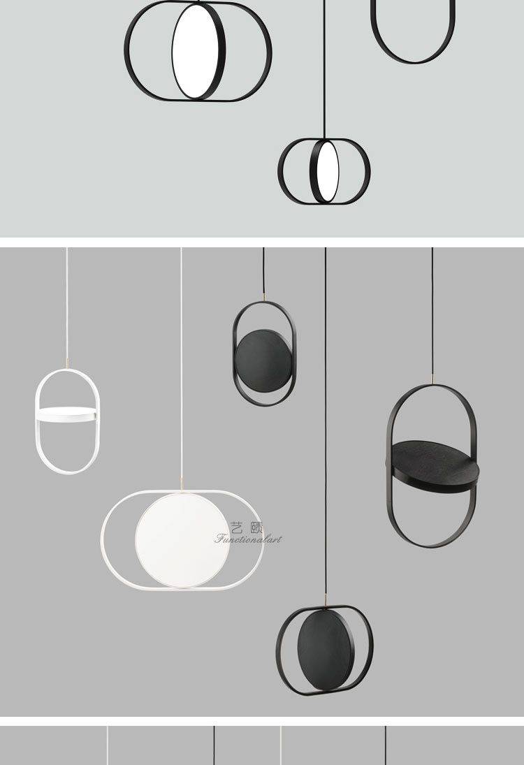Suspension design lampe ronde ajustable encerclée Line - vue 11 sur 12