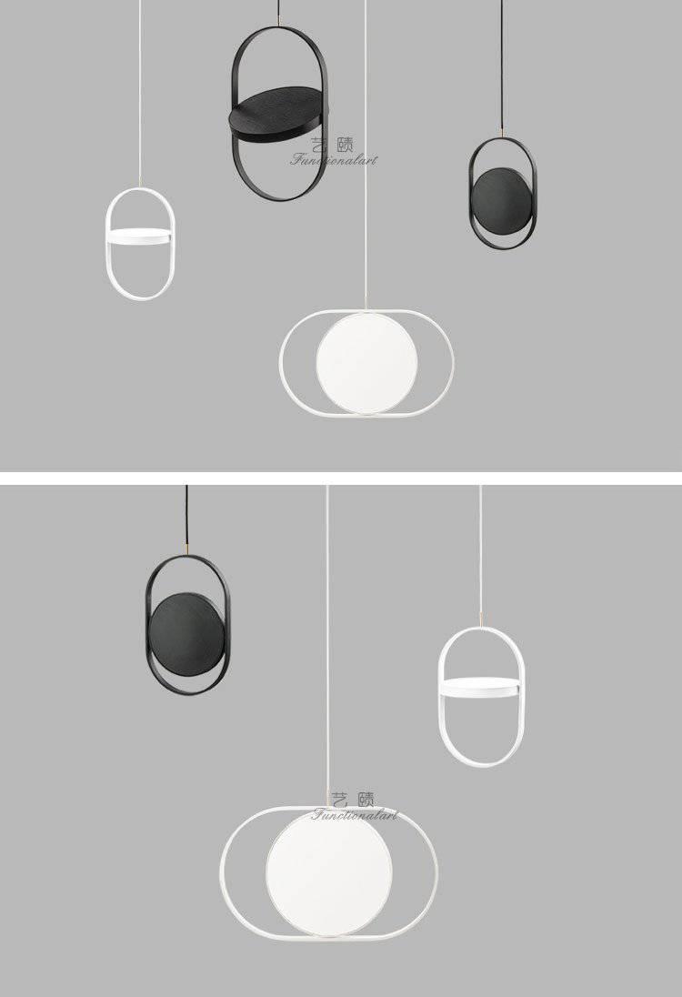 Suspension design lampe ronde ajustable encerclée Line - vue 4 sur 12