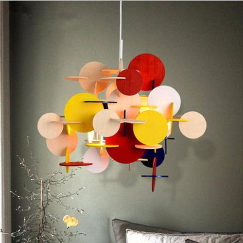 Lustre design multicolore Wood