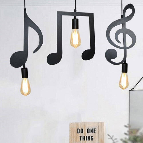 Suspension LED en forme de notes de musiques Notes