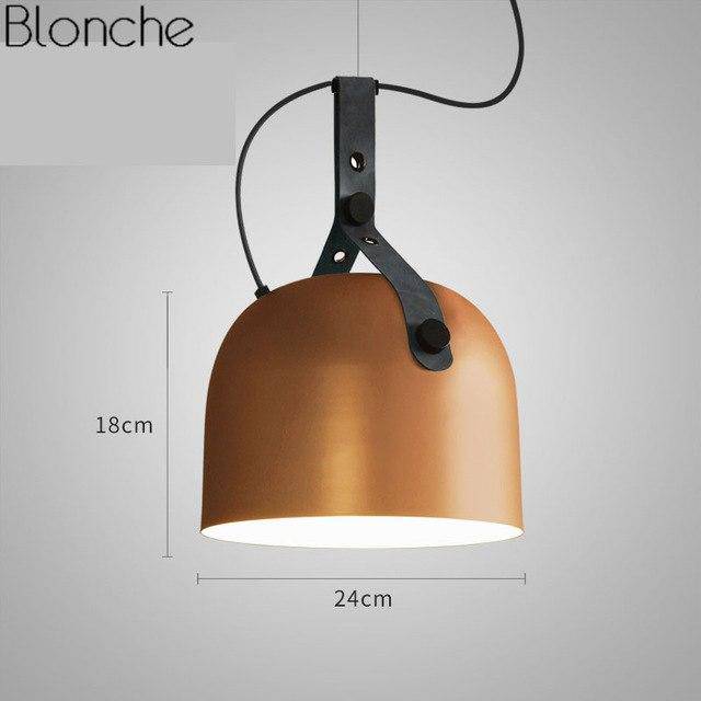 Suspension LED en métal style industriel Belt - vue 9 sur 11