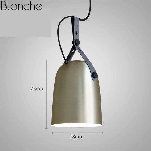 Suspension LED en métal style industriel Belt - vue 7 sur 11
