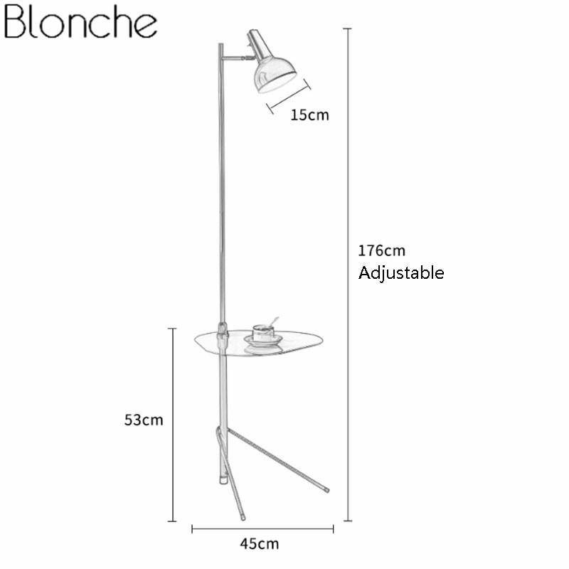 Lampadaire LED avec table ajustable Creative - vue 8 sur 10
