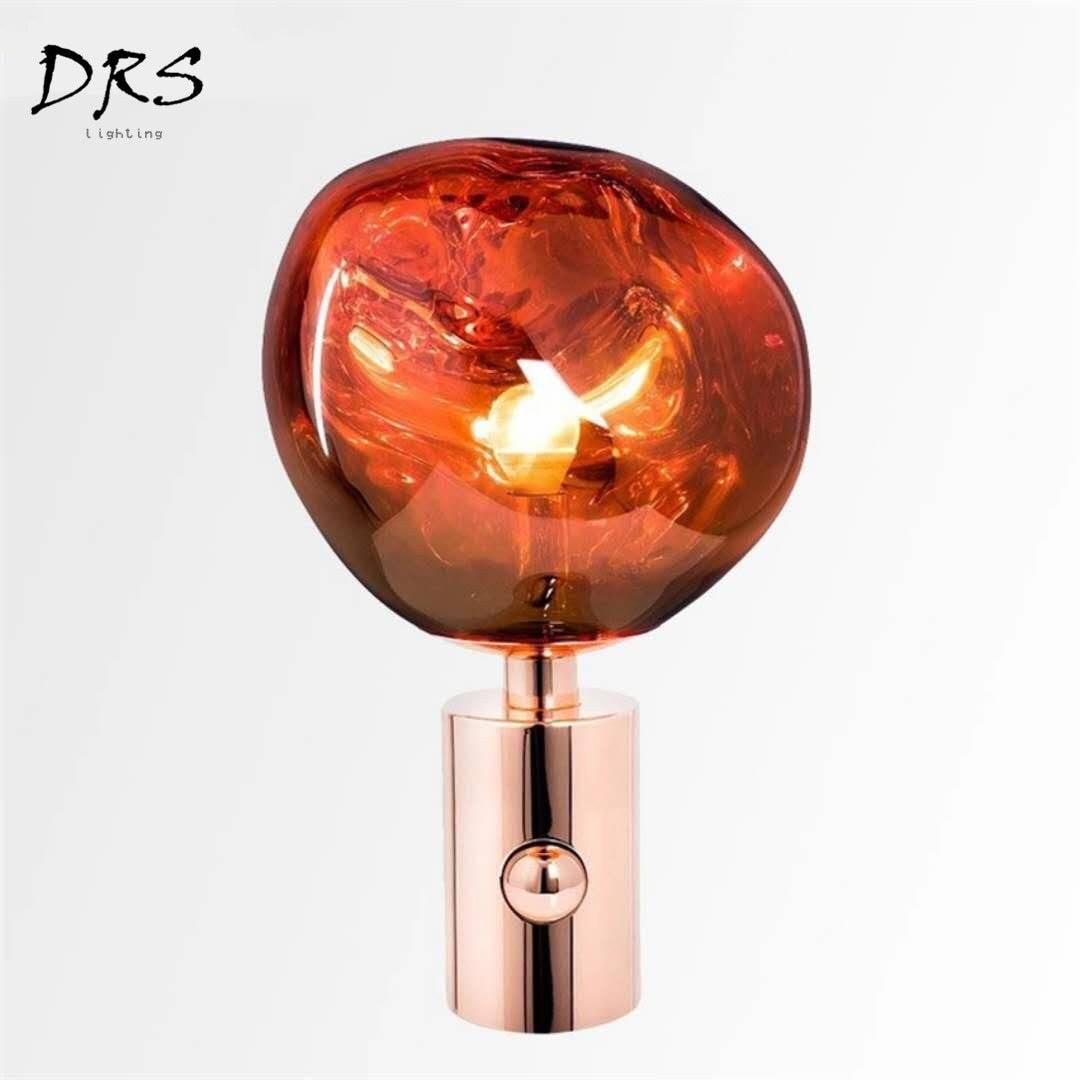 Lampe à poser design en PVC rose gold Melt - vue 8 sur 7