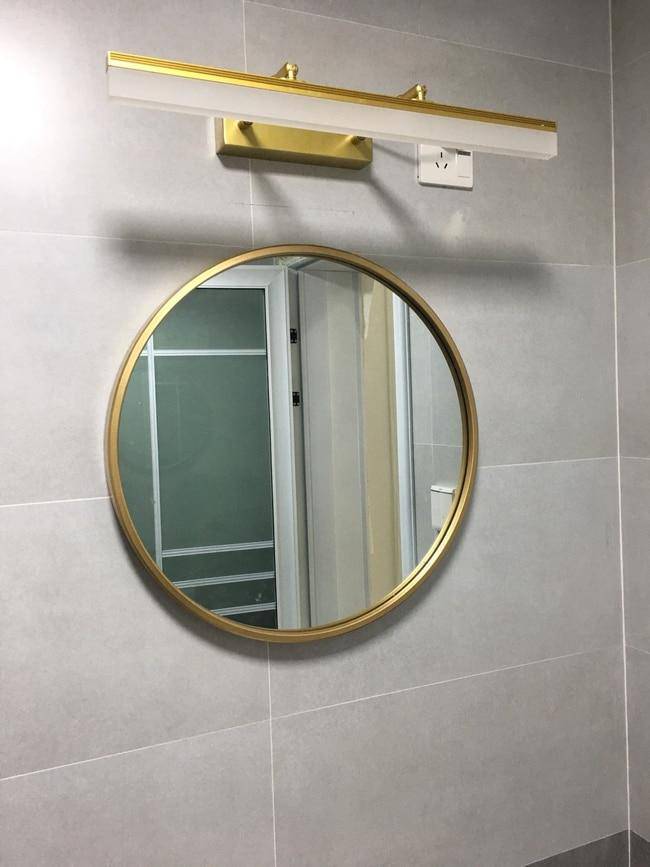Miroir mural rond doré European