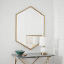 Miroir mural hexagonale en métal Nordic