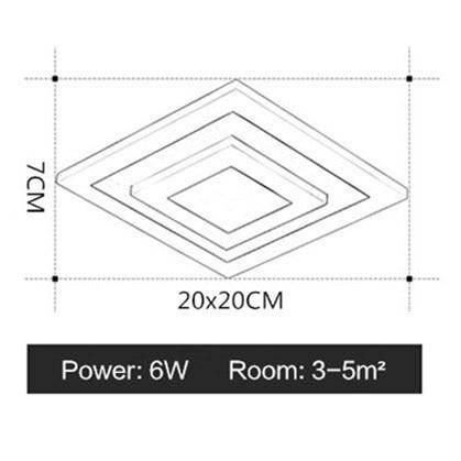 Plafonnier carré LED Dormitorio - vue 5 sur 6